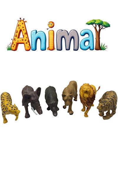 Furkan Toys Oyuncak Vahşi Hayvan Seti 13 Cm 6 Adet