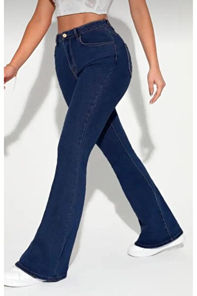 QUUL'Y KADIN///YENİ SEZON///TOPARLAYICI///YÜKSEK BEL///İSPANYOL PAÇA///LİKRALI///KOT PANTOLON