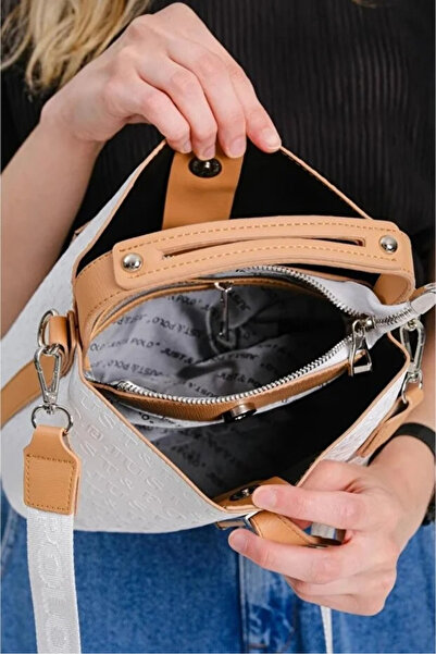 Just Polo Original Women's Embossed Printed Luxury Hand and Shoulder Bag Shopper