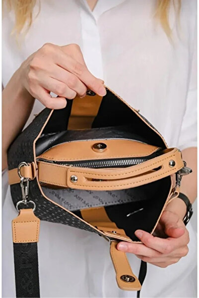 Just Polo Original Women's Embossed Printed Luxury Hand and Shoulder Bag Shopper