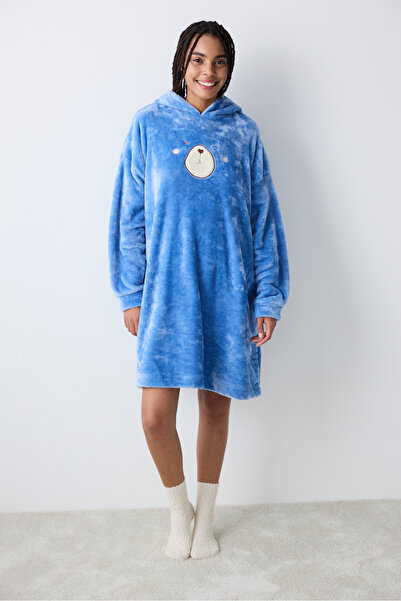 Penti Niedlicher Bär Blau Morgenmantel