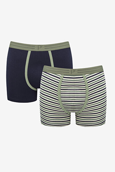 Penti Erkek Pamuklu Stripe 2li Çok Renkli Boxer