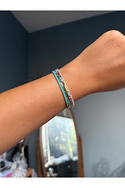 DGK COLLECTİON سوار مطاطي مكون من 4 قطع بألوان خضراء وأرجوانية مرجحة