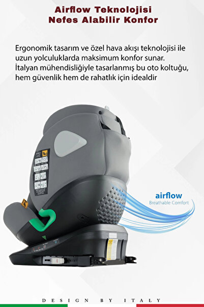 Prego Tronfix 360 Derece Dönebilen 0-36 Kg Isofixli I-size Oto Koltuğu