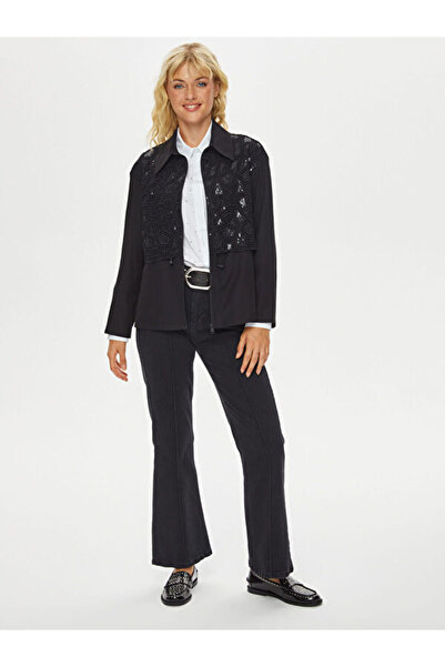 Faik Sönmez Payetli Dantel Garnili Ceket 69176