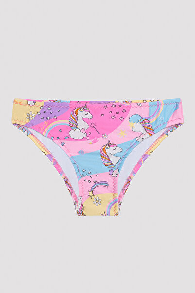 Penti Kız Çocuk Unicorn Bandeau Çok Renkli Bikini Takımı