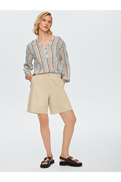 Faik Sönmez Duble Paça Safari Form Pamuk Şort 68571