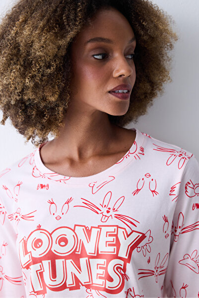 Penti Pamuklu Happy Friends Pantolon Pijama Takımı