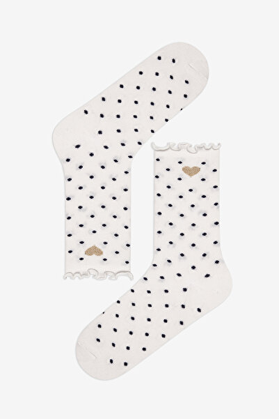 Penti Комплект чорапи от 2 части в тъмносини бели сърца