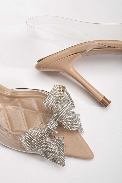 CHICELLA Prenses Şeffaf Kadın Topuklu Abiye Ayakkabı