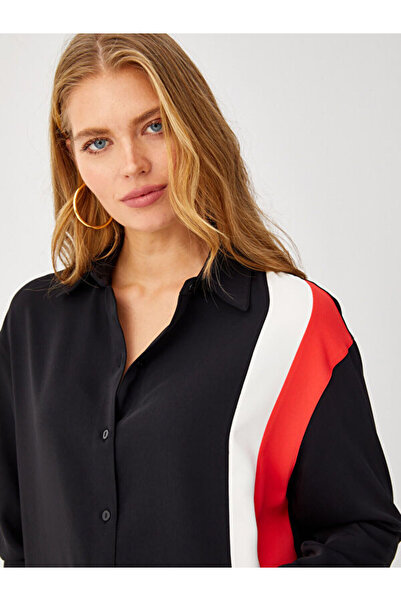 Faik Sönmez 68686 Μοντέλο Color Block Tunic με κουμπιά