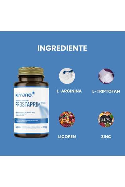 Kirrano ProstaPRIM, pentru sănătatea prostatei și fertilitate masculină, 60 capsule vegetale