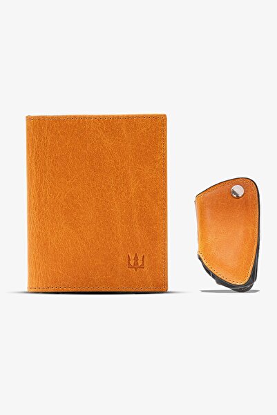 Getto Deri Araba Ruhsatlığı ve Anahtarlık Hakiki Deri Set Kişiye Özel İsim Ba...