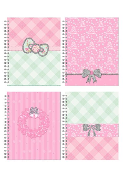 Minnoş A5 Spiral School Notebook 80 Sheets Set of 4 - Lined - Concept Notebook