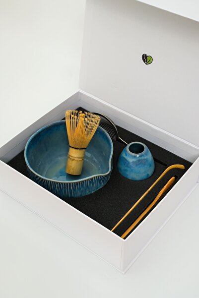 YAPIŞKAN STORE طقم ماتشا فاخر مكون من 6 قطع - مجموعة تحضير الشاي الياباني الت...