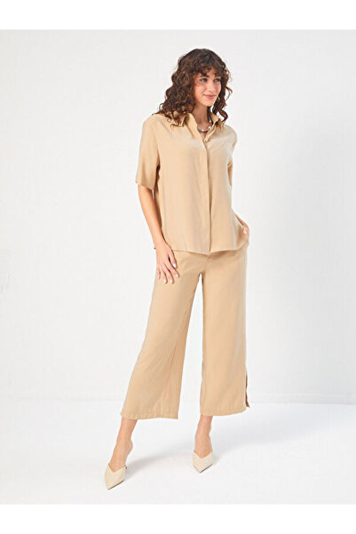 Faik Sönmez Gizli Patlı Yarım Kol Modallı Gömlek 68266