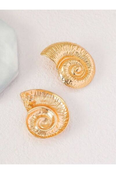 MioArt Özel Seri Deniz Kabuğu / Salyangoz Tasarım Küpe