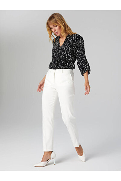 Faik Sönmez Kadın Ekru Fit Chino Pantolon 00075