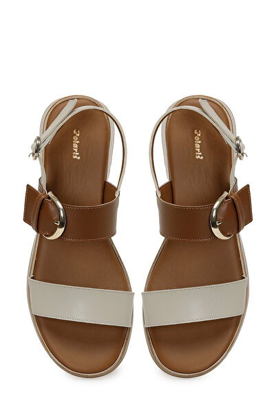 Polaris 325067.Z 5FX Taba Kadın Dolgu Topuk Sandalet