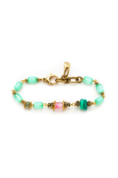Mon Reve Forever Sky Turquoise Natural Stone Anklet