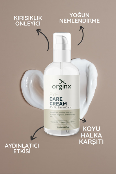 Orginx Göz Altı Torbası, Göz Çevresi Morluk Ve Ince Çizgi Karşıtı, Aydınlatıcı Gözaltı Bakım Kremi 30ml