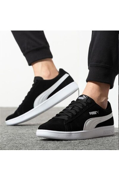 Puma Gyerek fiú Smash V2 fűzős szabadtéri cipő, fekete