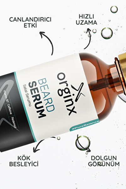 Orginx Dolgunlaştırıcı Canlandırıcı Saç & Sakal Serumu - Caffeine, Redensyl ve Vitamin B7 İçerikli 30 ml