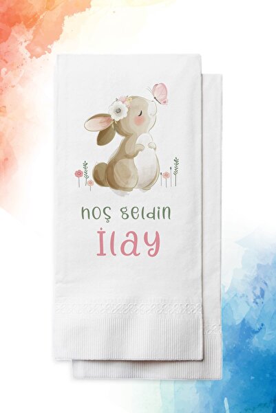 nna tasarım 50 Adet Kişiye Özel Isim Baskılı Doğum Günü/bebek Mevlid Peçetesi...