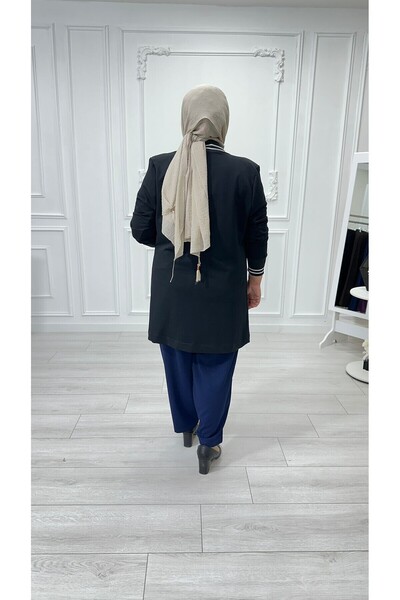 Sevda Kılınç PANTALONI SHALWAR DIN TĂBĂTĂ DE CREAȚI MĂRIME MARE