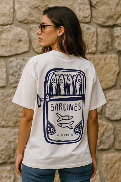 Sabaki Sardine Printed Cotton Oversize T-Shirt