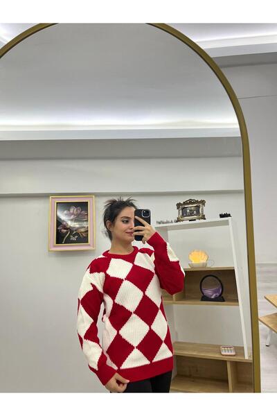 Sena Women's Knitwear Sweater with Argyle Pattern