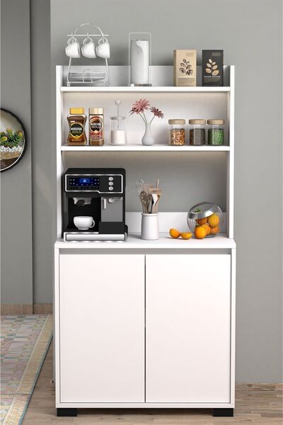 Moonlife Çok Amaçlı Kahve Köşesi Dolabı Latte