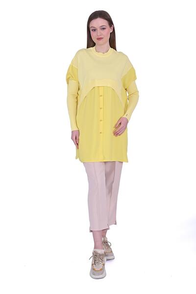 Invee Shirt Knitwear Tunic Yellow