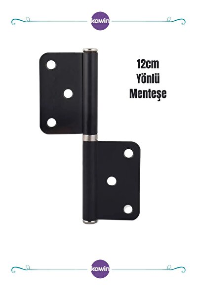 Kawin 5 bucăți 12 cm balamale uși din oțel negru, fără direcție, 2 mm, panou durabil, nichel cerman