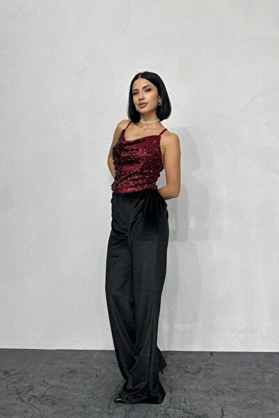 ALPACO Μπλούζα Degaje με λουράκι μπορντό