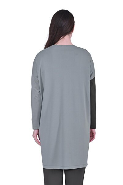 Invee İnvee 7048 Color Block Knitwear Tunic - Gray