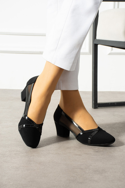 MERVESTORE حذاء كلاسيكي أسود نسائي