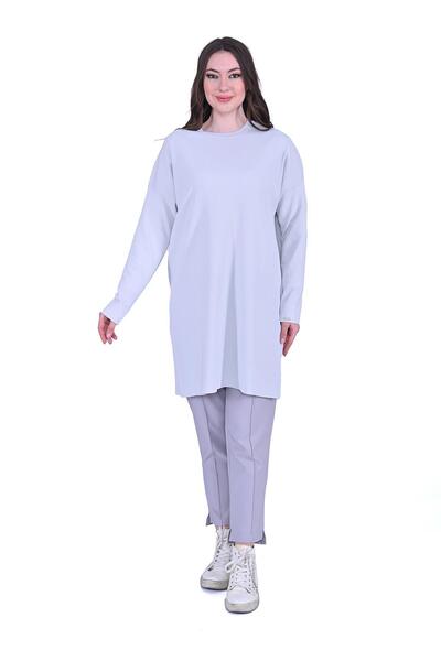 Invee Çubuk Knitwear Tunic Ice Blue
