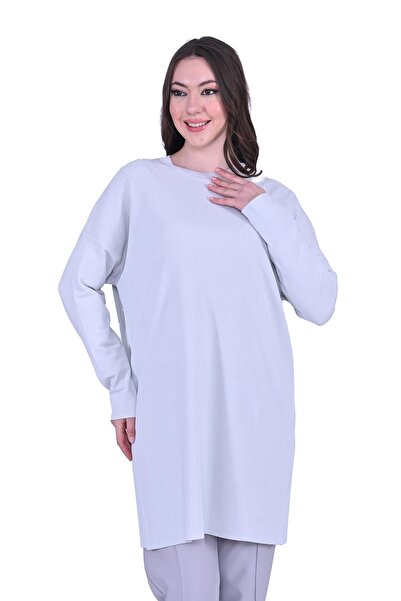 Invee Çubuk Knitwear Tunic Ice Blue