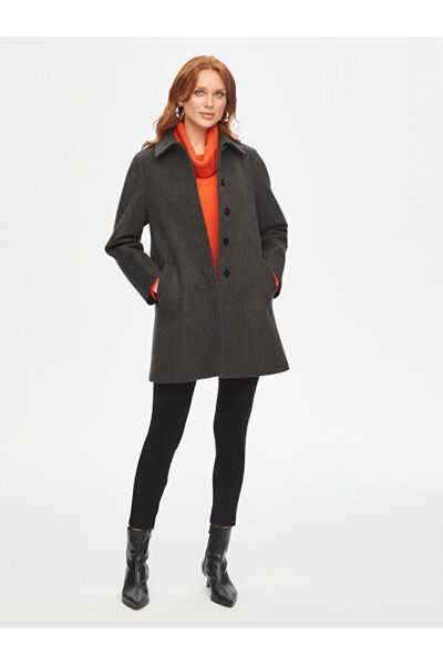 Faik Sönmez Bebe Yaka Kaşmir Kaban 00038