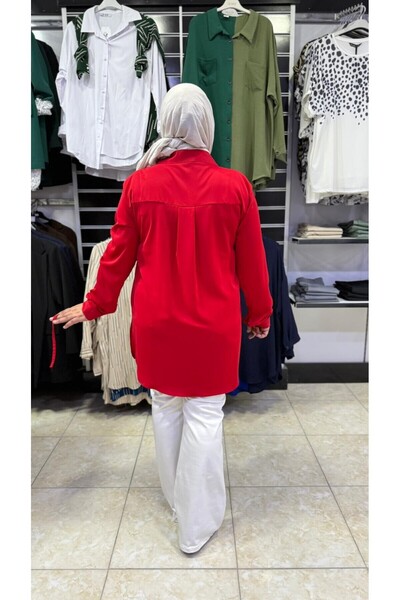 Sevda Kılınç Large Size Dubai Fabric Shirt