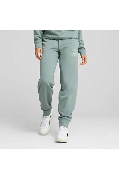 Puma Pantaloni de sport SCRIPT COMFORT VERDE MOON PENTRU FEMEI