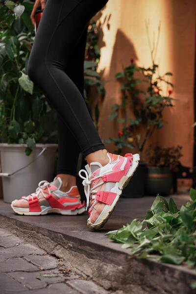 diclepolat Dámské sportovní boty lopez Powder Fujya Lace Detailed Sneaker