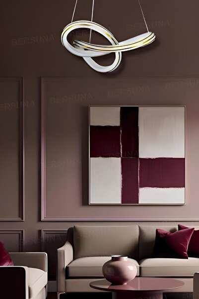 Nadya White Gold Tek Renk Modern Sarkıt Led Avize