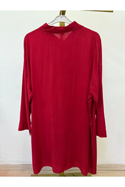 Sevda Kılınç Plus Size Viscose Fabric Orchid Shirt