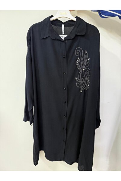 Sevda Kılınç Plus Size Viscose Fabric Orchid Shirt