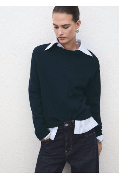 MANGO Woman Yün karışımlı triko kazak