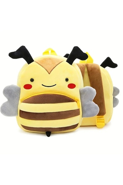 Didosh Party House 🐝 Peluş Arı Figürlü Çocuk Sırt Çantası – Anaokulu, Kreş ve Günlük Kullanım