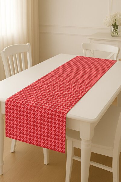 ovua Pink Runner with Goose Feet Pattern 45*150 cm 1 Piece