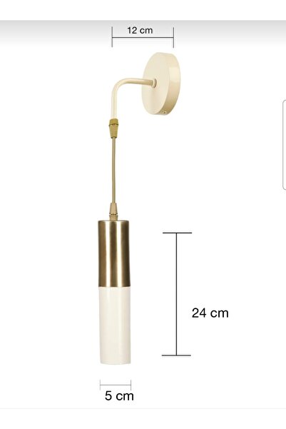 Bozyaka Aydınlatma Arya Tekli Dekoratif Krem & Eskitme Kaplama Duvar Aplik (GÜNIŞIĞI LED AMPUL DAHİLDİR!!!)